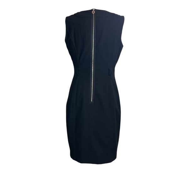 Calvin Klein Black Sleeveless Dress with Gold Chain Accent - Picture 5 of 11